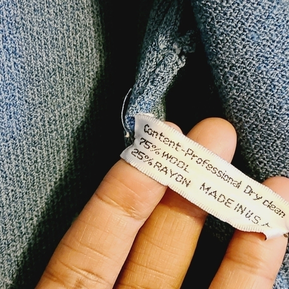 Don Sayres | Vintage Cardigan w/ Leather Trim (Size 6) - Picture 4 of 11